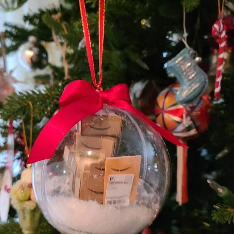 Clear Glass Christmas Ball Ornament