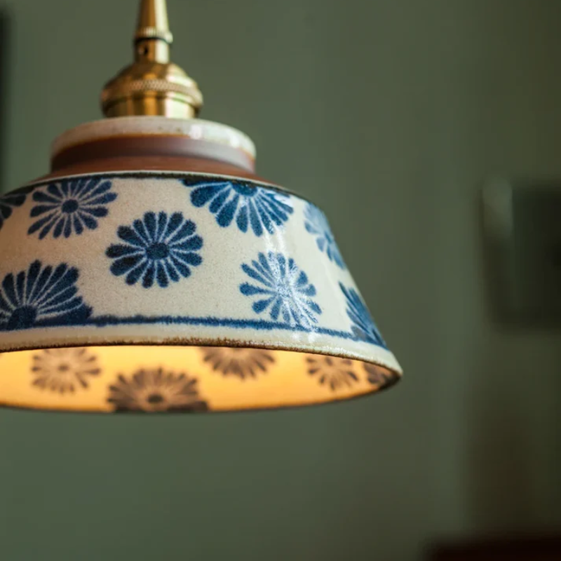 Vintage Style Ceramic Hanging Lamp