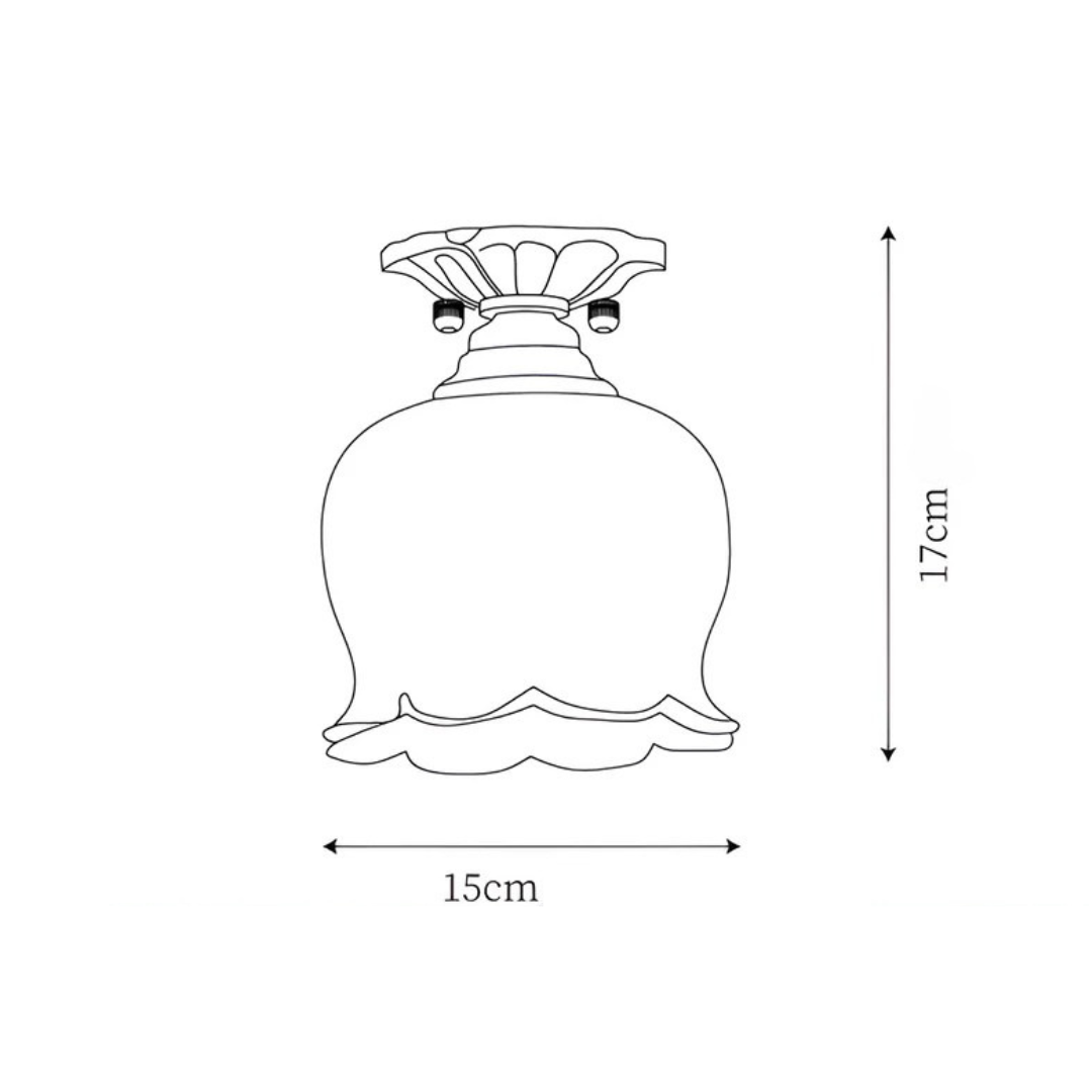 Classic Floral Hanging Light Fixture