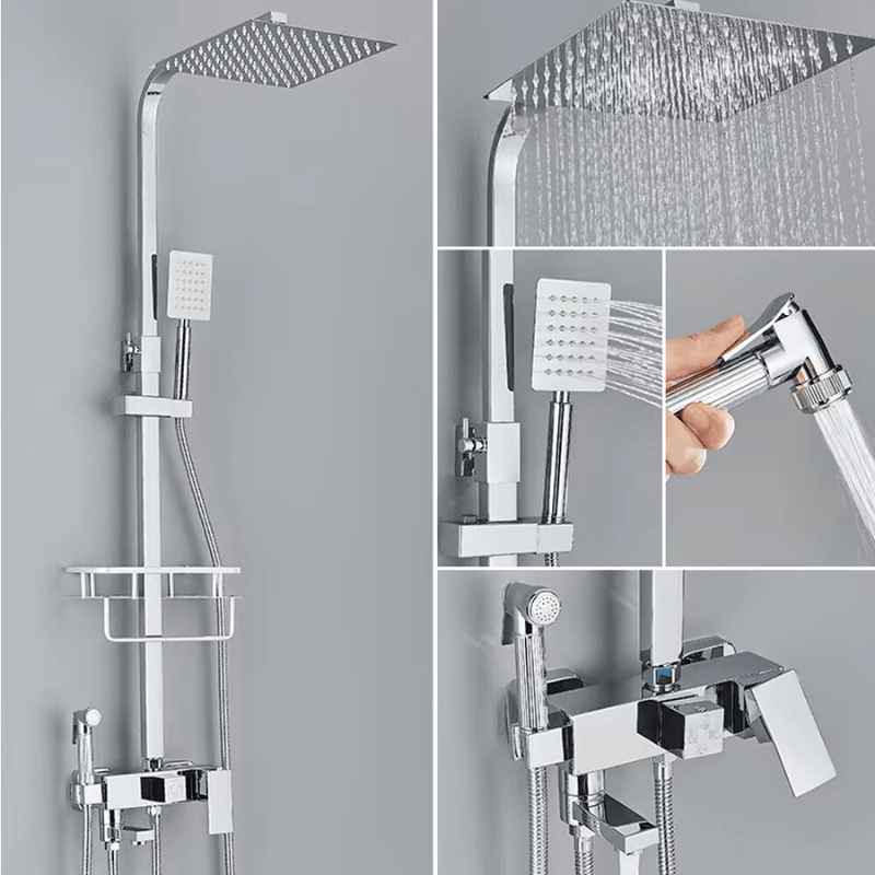 Premium Rain Shower Head Set with Adjustable Faucet