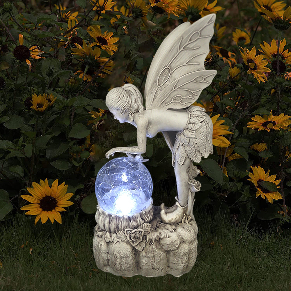Solar Powered Fairy Garden Ornament Statue