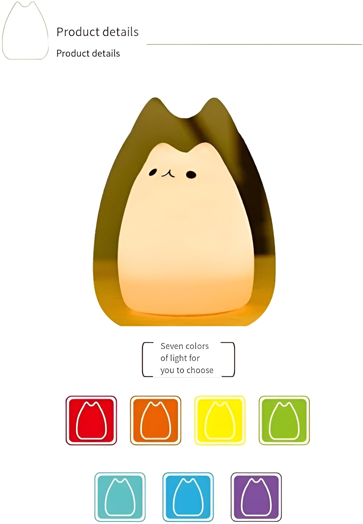 Cute Kids Nightlight Dreamy Kitty
