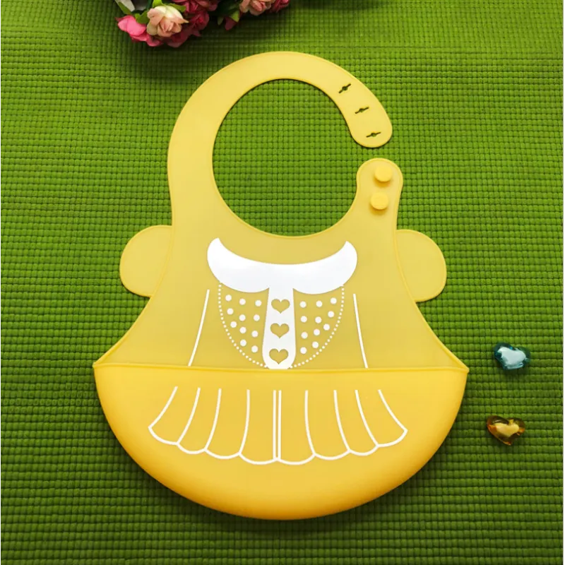 Soft Silicone Baby Bibs with Cute Animal Patterns