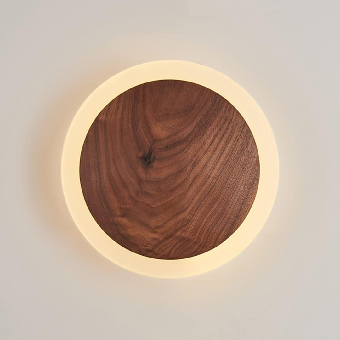 Modern Natural Wood LED Wall Light