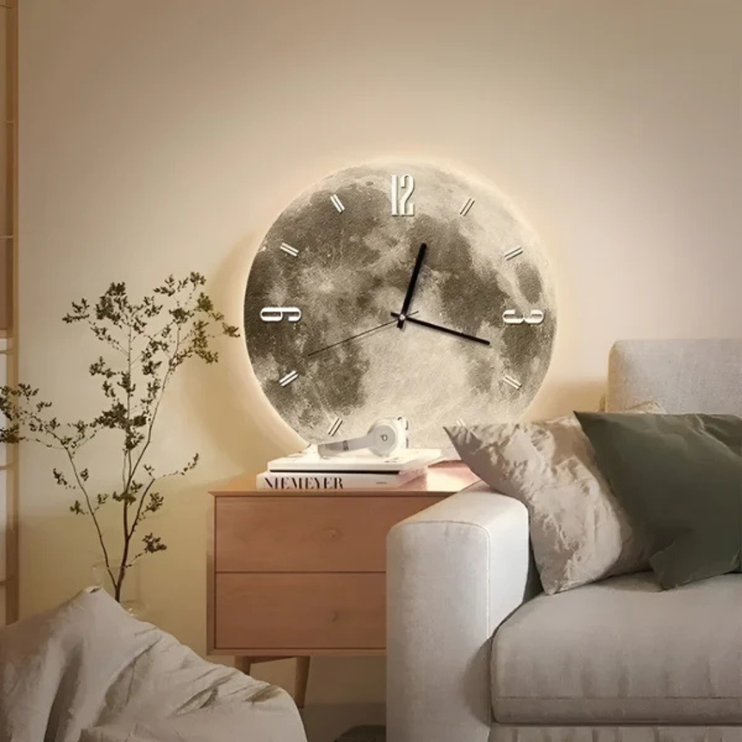 Beautiful Lunar Round Wall Clock