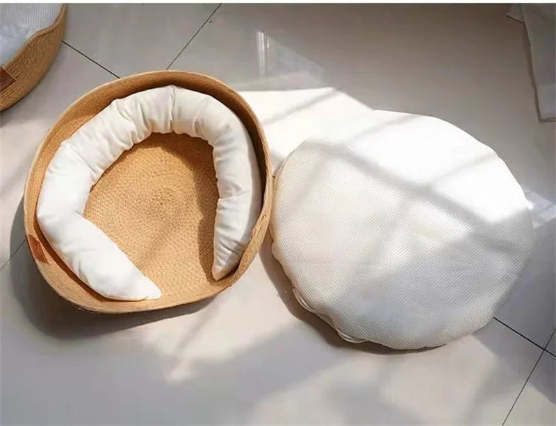 Comfy Pet Bed - Natural Bamboo Crate for Cats & Dogs