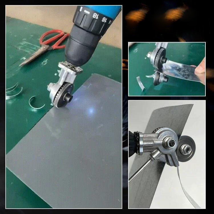 Easy Sheet Metal Cutter Drill Bit Attachment