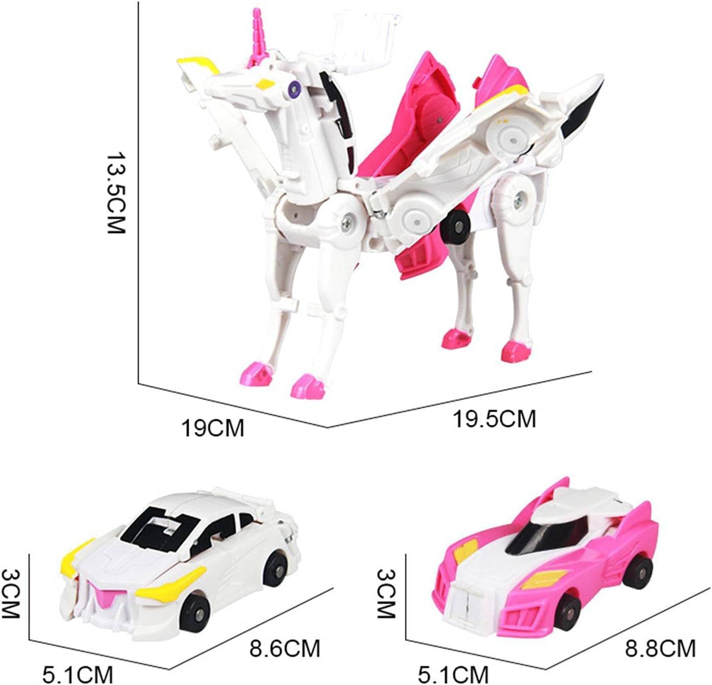 Colorful Unicorn Convertible Toy Car
