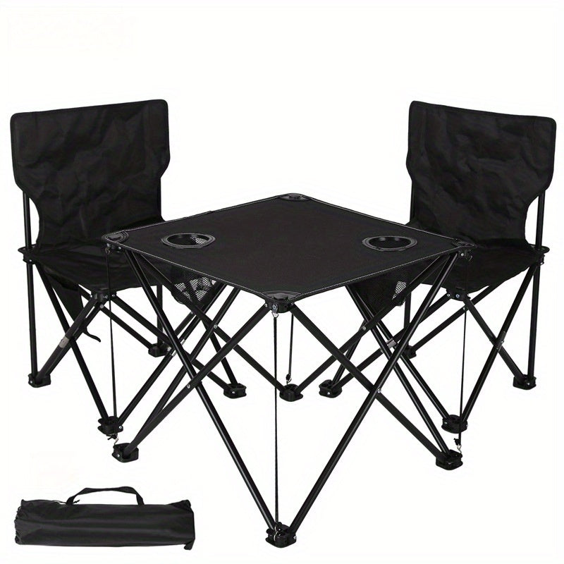 Compact Outdoor Patio Set with 2 Chairs and Table