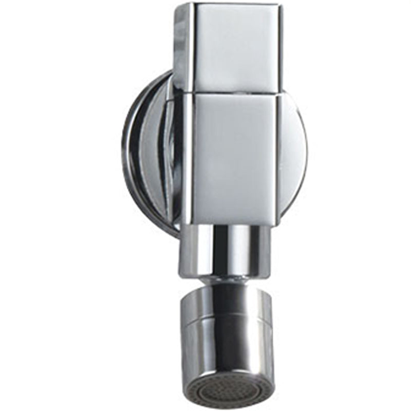 Modern Wall Mount Bathroom Faucet Solid Brass Handle