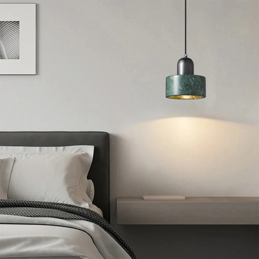 Elegant White Marble Drop Lamp