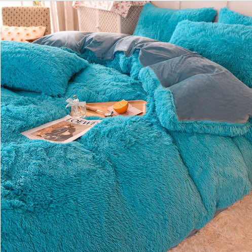 Pastel Color Plush Duvet Cover