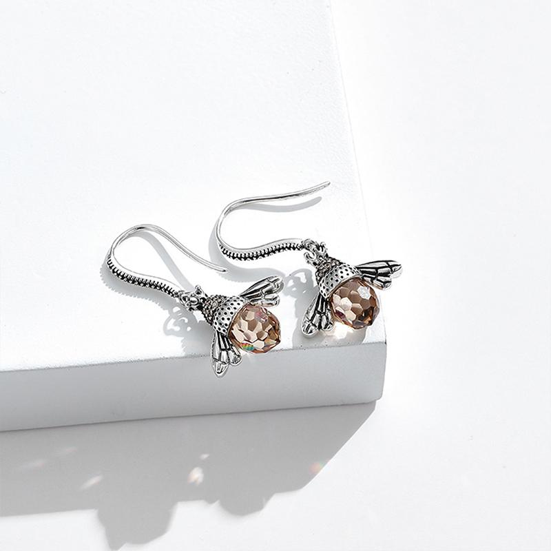 Colorful Honey Bee Drop Earrings