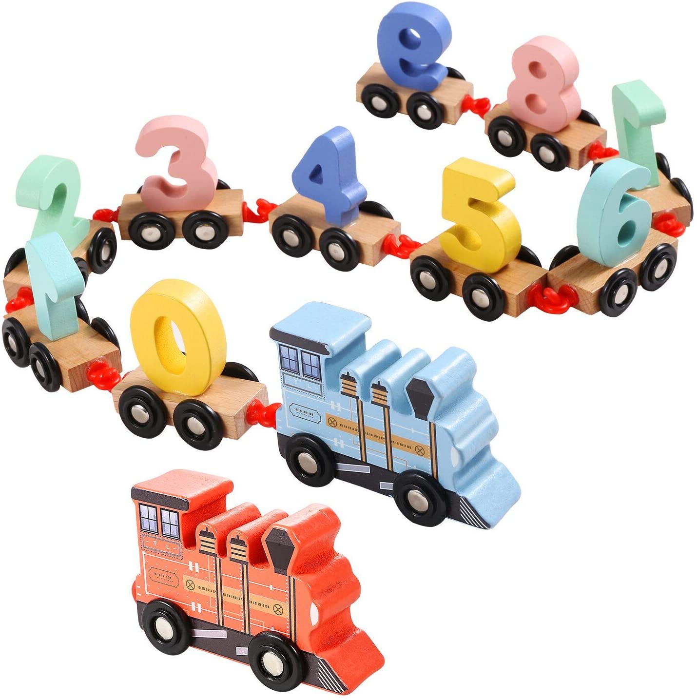 Learning Wooden Train Set with Colors and Letters