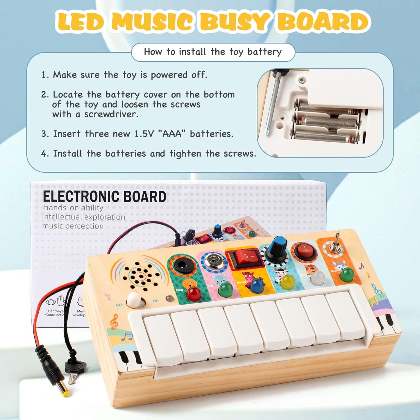 Fesara | Baby Music Activity Board