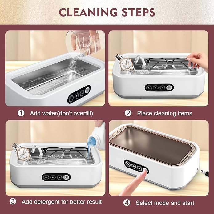 Powerful Ultrasonic Cleaner for Jewelry and Accessories