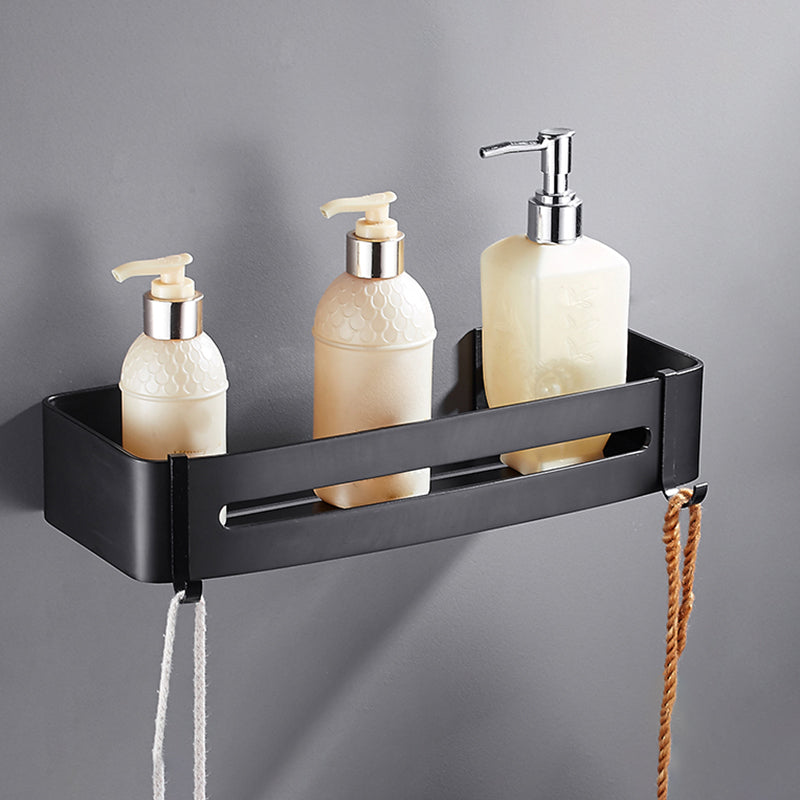 Sleek Black Bathroom Storage Set, 3 Piece Shelf