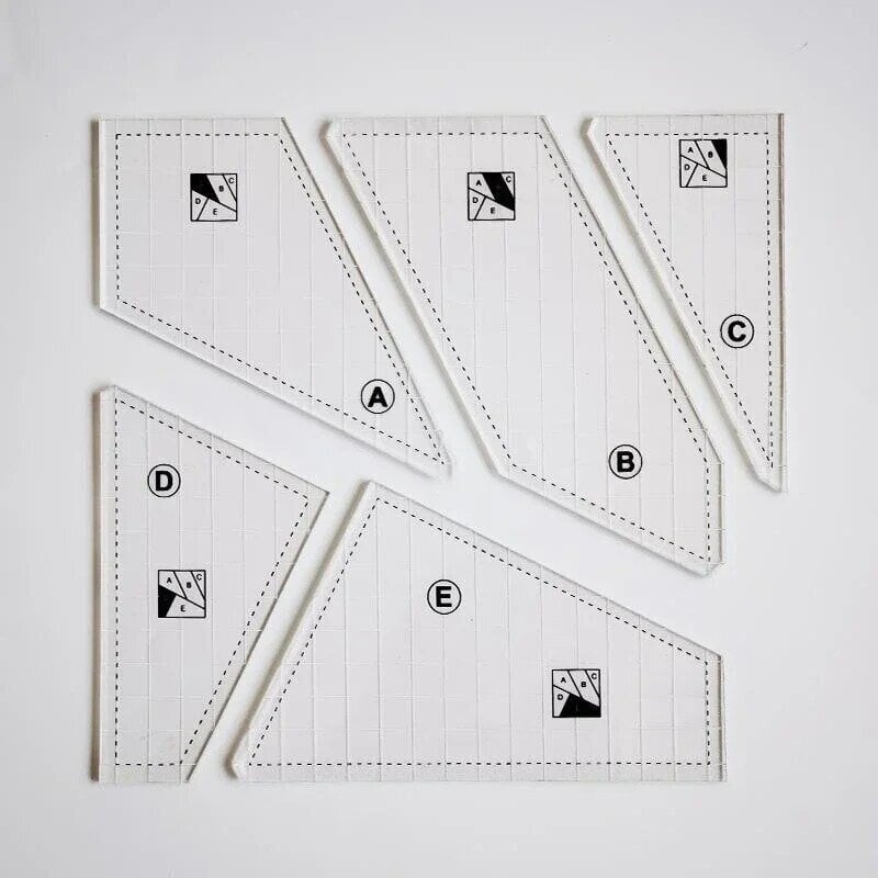 Easy Sewing Template Kit with Non Slip Fabric Cutter Guide