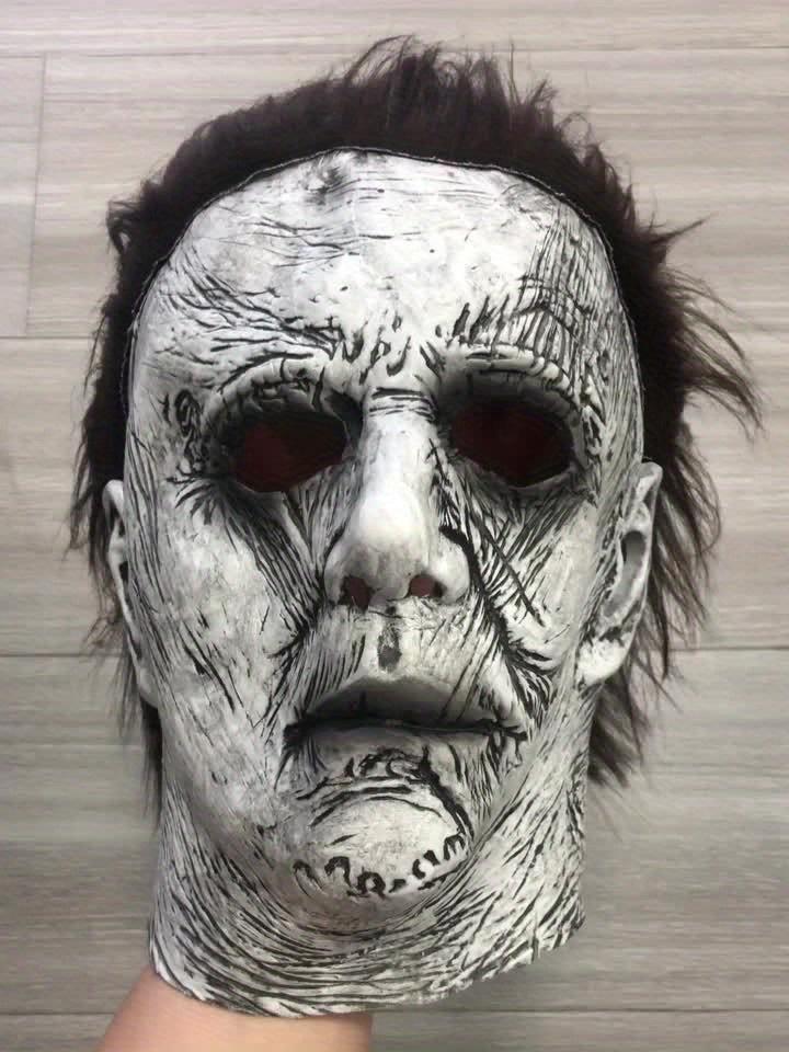 Scary Men's Horror Mask Full Head Latex Costume Accessory