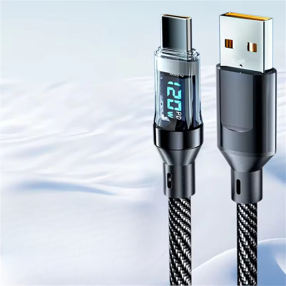 Fast 120W USB-C Quick Charge Cable with LED Indicator