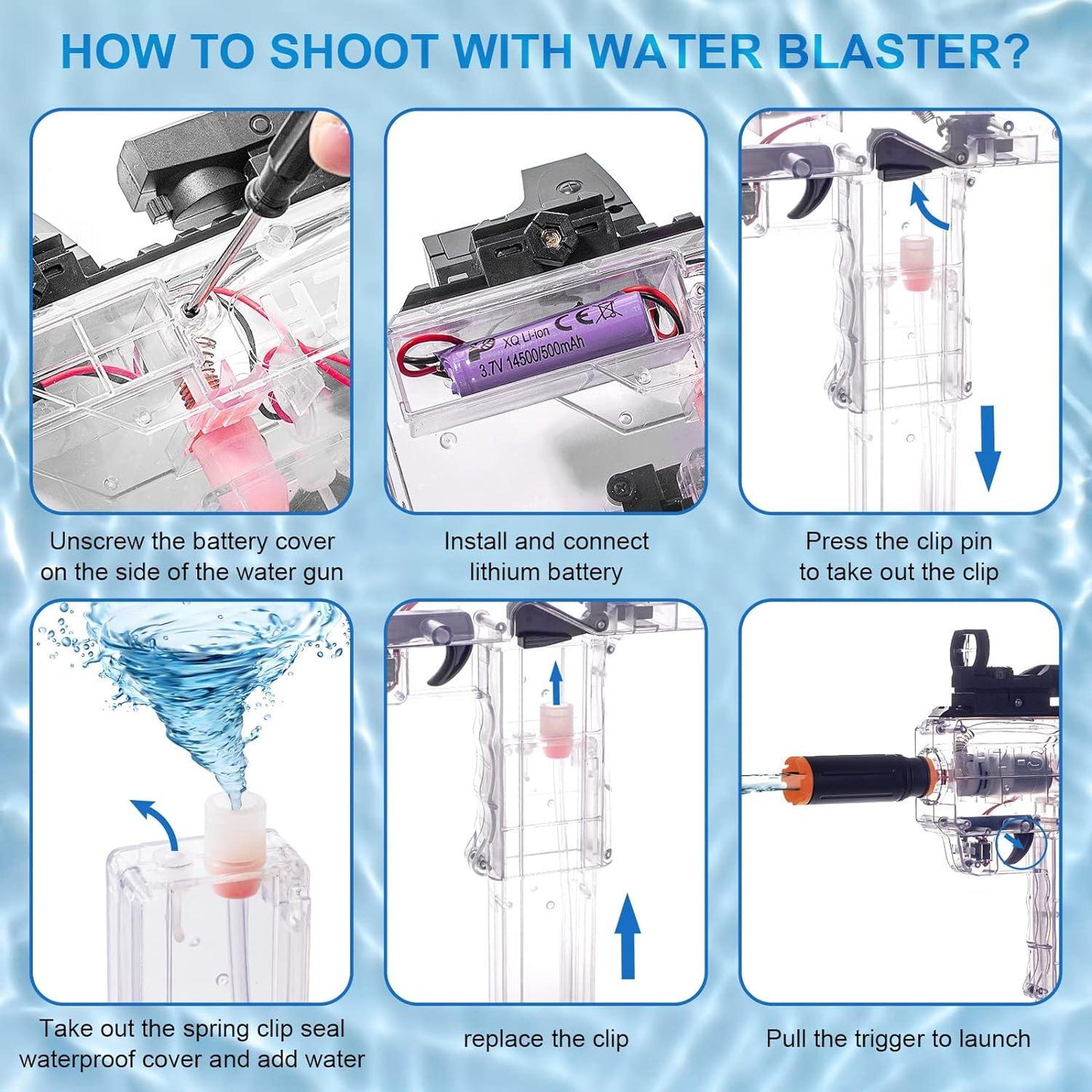 Clear Fast Pump Action Squirt Gun