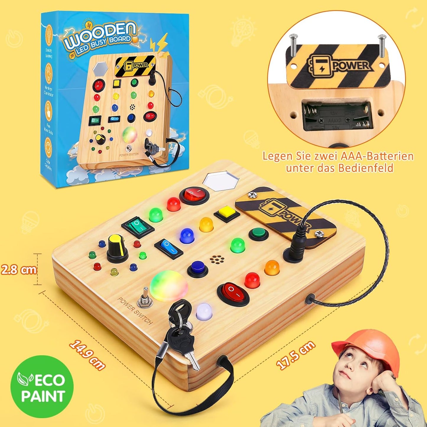 Fun Interactive Learning Board for Toddlers with Music