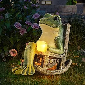 Solar Powered Outdoor Garden Light Statue