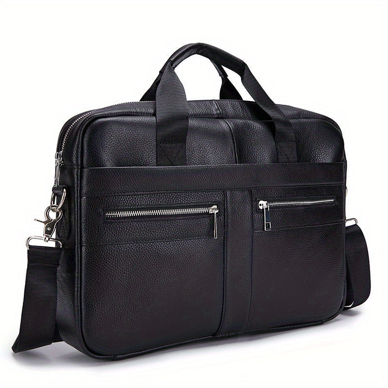 Authentic Leather Mens Crossbody Bag - Adjustable Strap