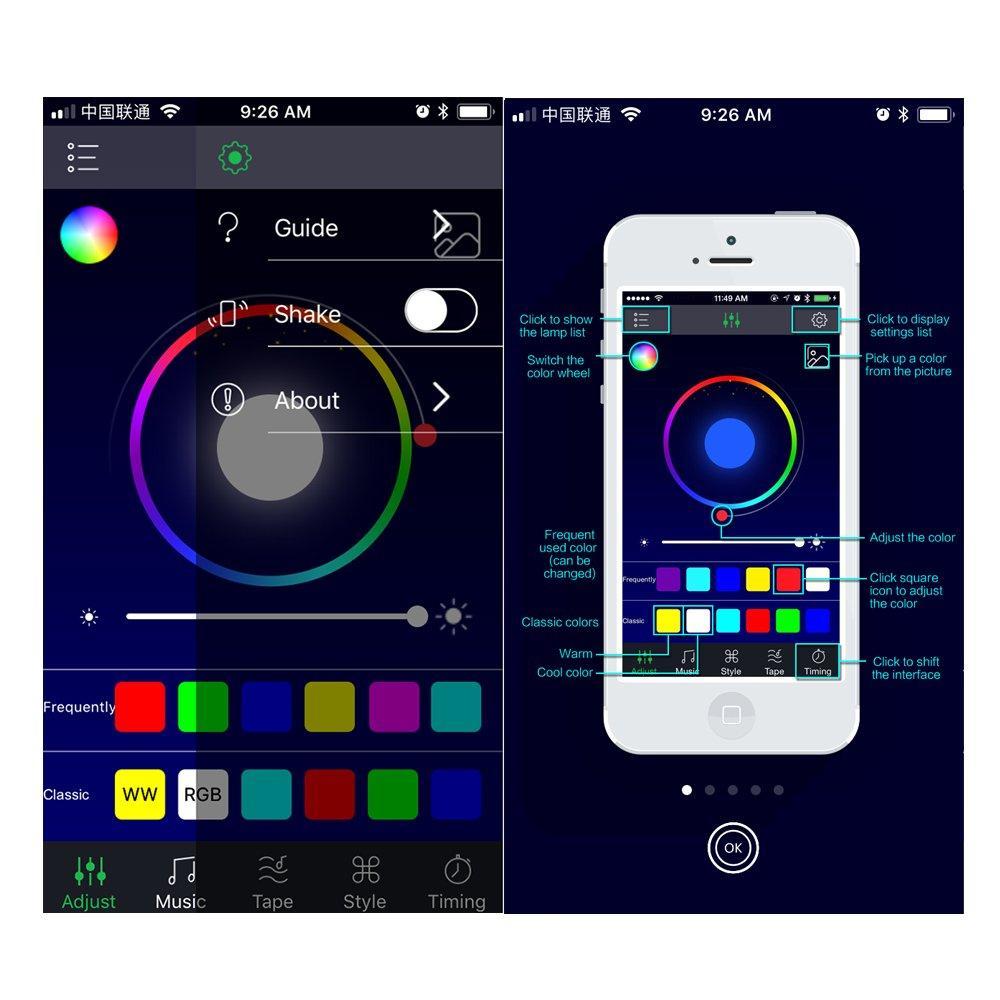 Colorful 5in1 RGB LED Car Interior Lighting Kit