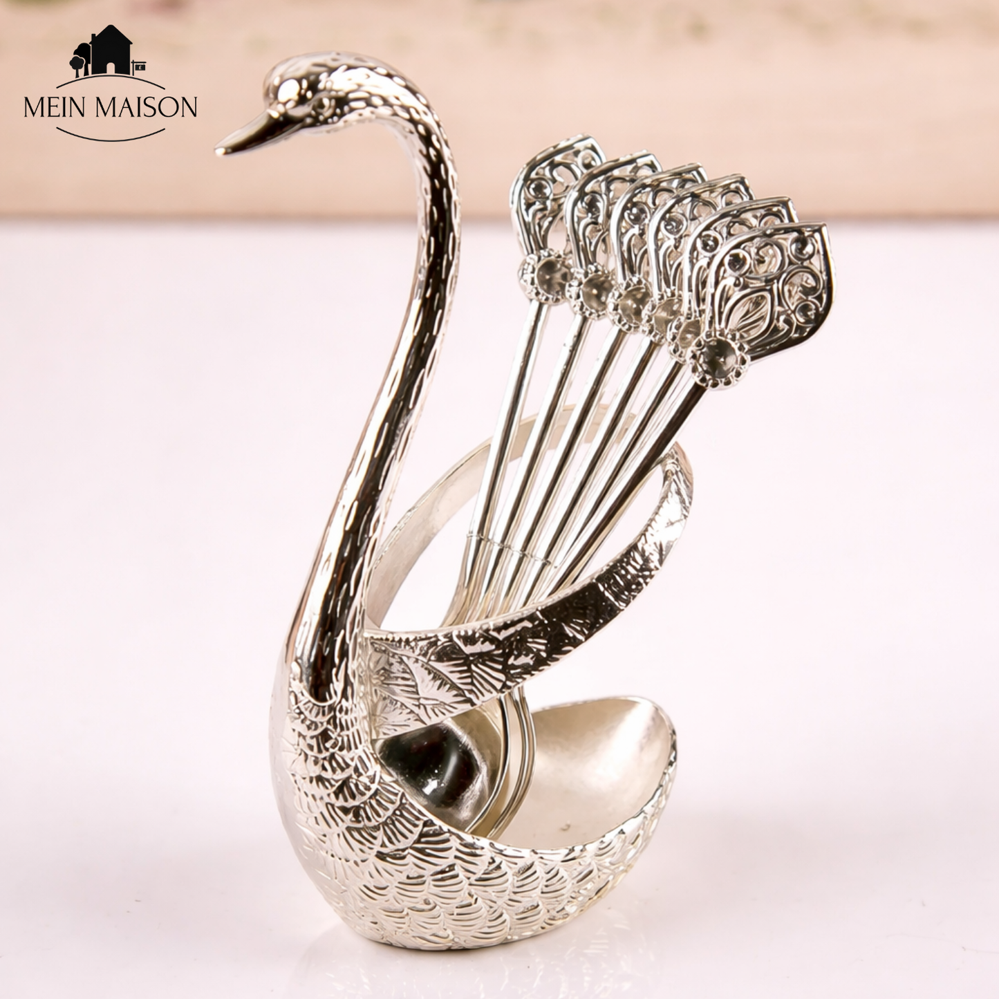 Elegant Swan Coffee Spoon