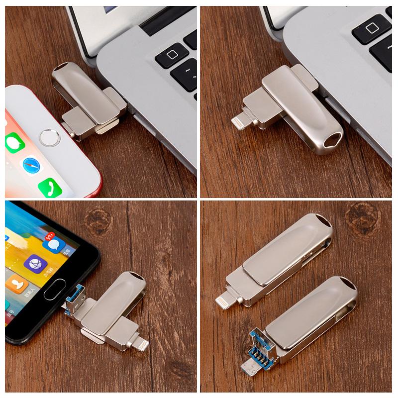 Compact 3-in-1 USB Mobile Flash Drive