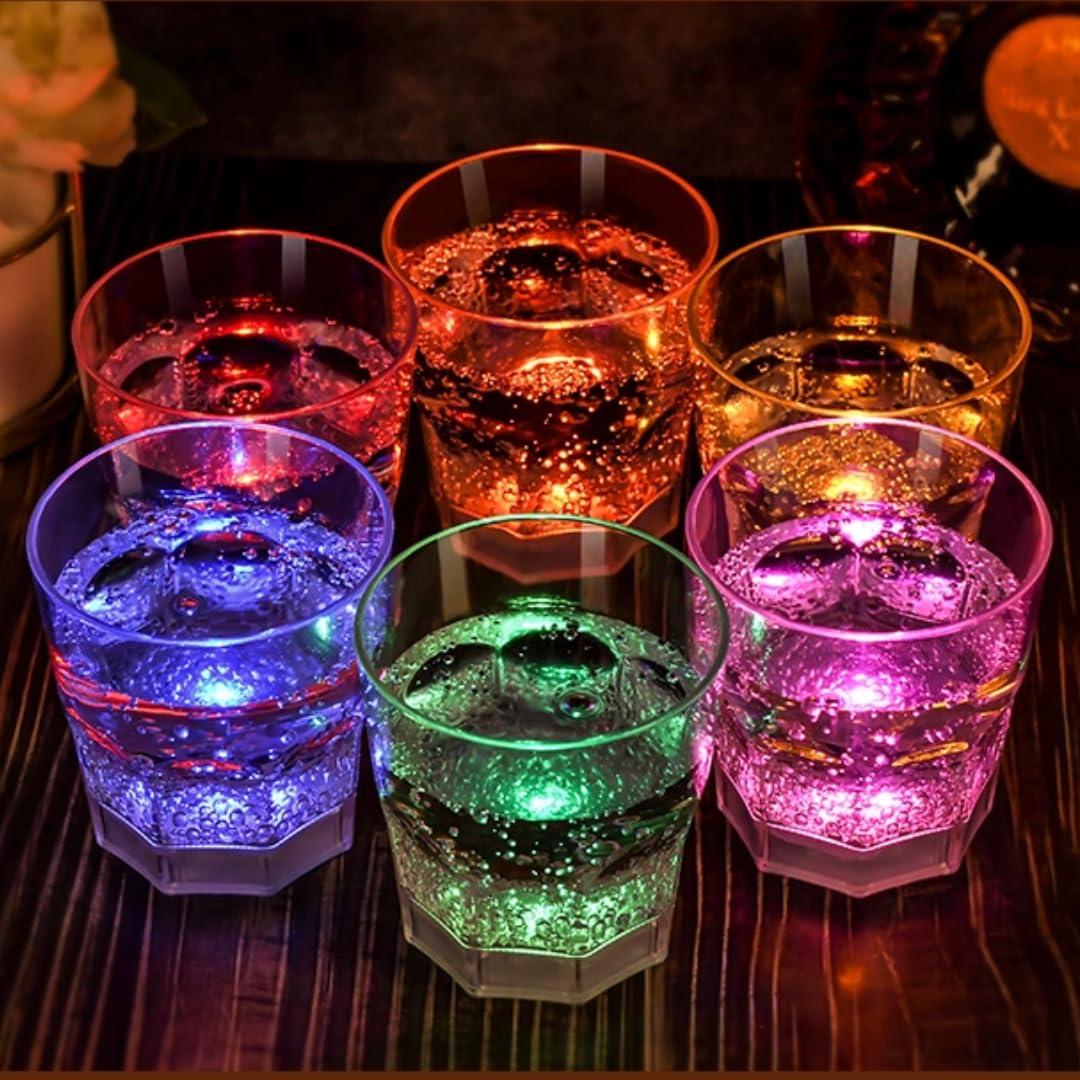 Colorful LED Party Cups | Reusable Glow Glasses 4-8oz