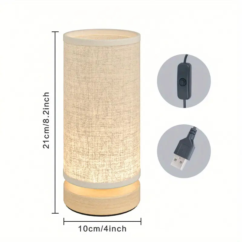 Classic Wooden Table Lamp with Cozy Glow
