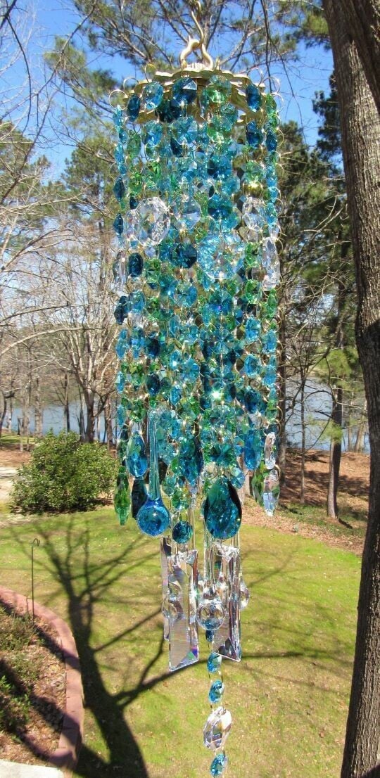 Variant image for Crystal Wind Chime for Garden – Elegant Multicolor Design with Soothing Melodies and Durable Outdoor Use-3
