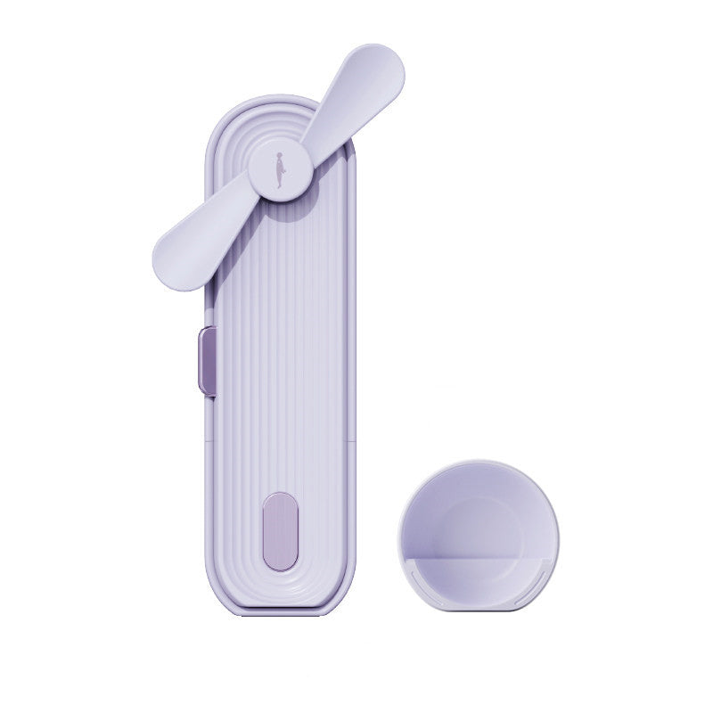 Compact Rechargeable Hand Fan with Power Bank