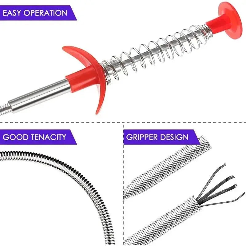 Easy Use 4-Claw Drain Cleaner Tool