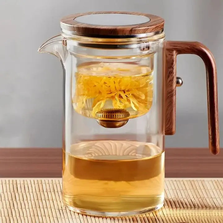 Easy Pour Glass Teapot - Spill Proof for Loose Tea