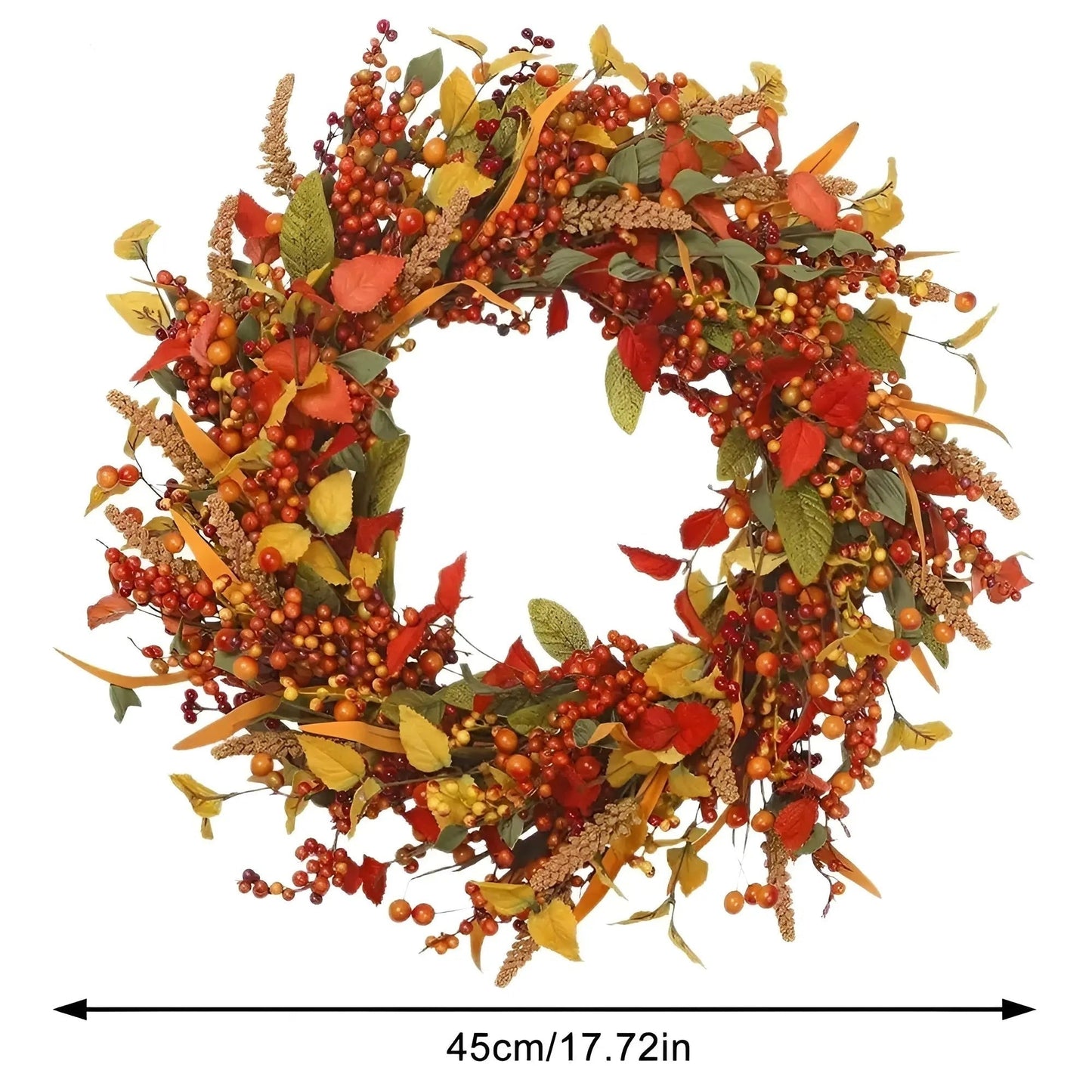 Natural Fall Rattan Door Wreath