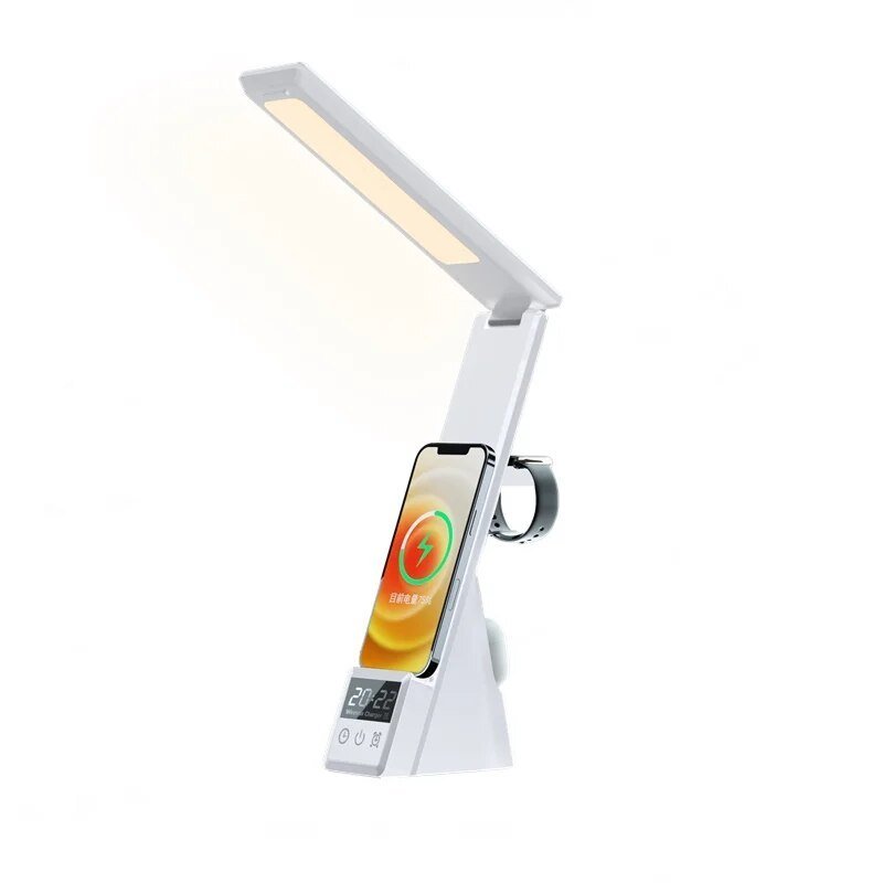 Smart LED Lamp with Wireless Charger and Alarm Clock