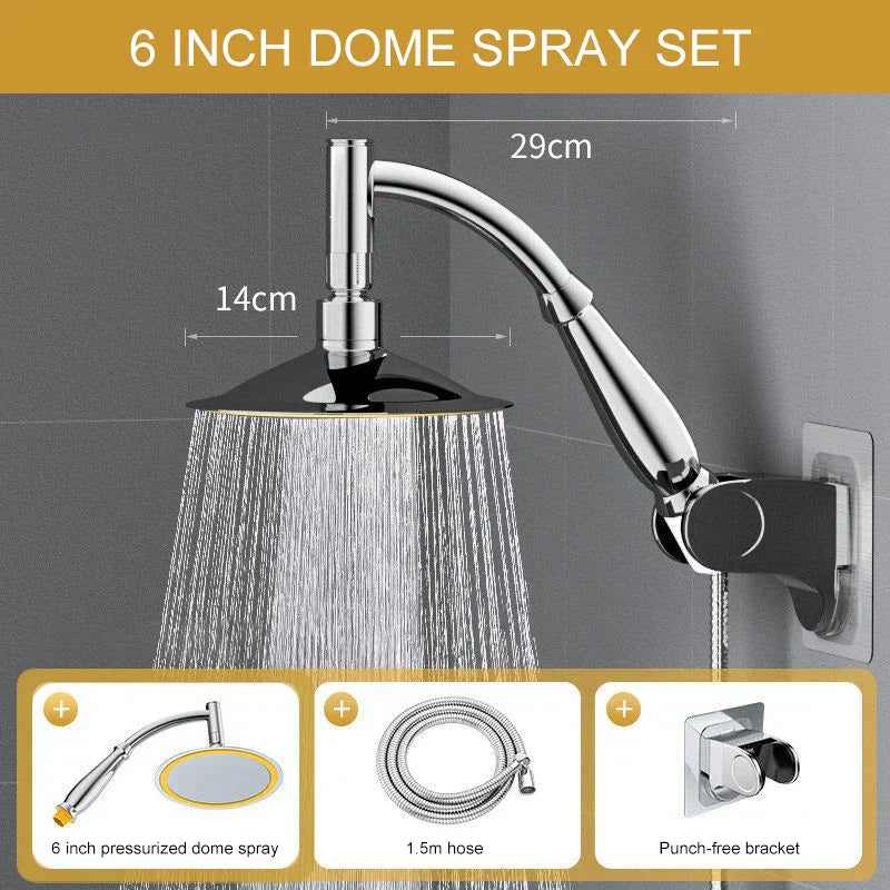 Luxury Low Flow Rain Shower Head for Home Spa