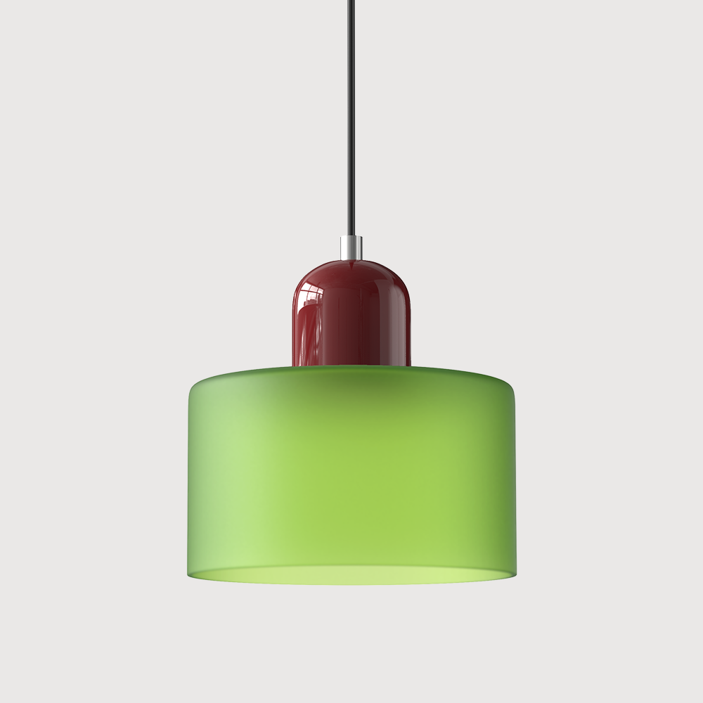 Sleek Glass Cylinder Pendant LED Light Fixture
