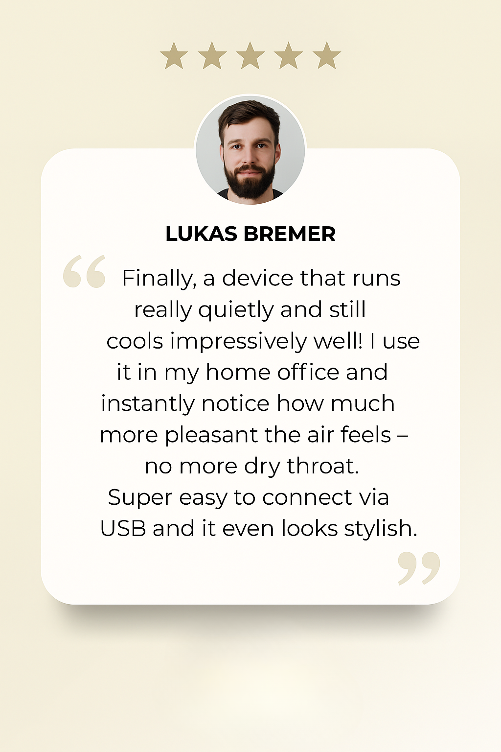 Portable USB Fan with 6 Speeds and Humidifier Function