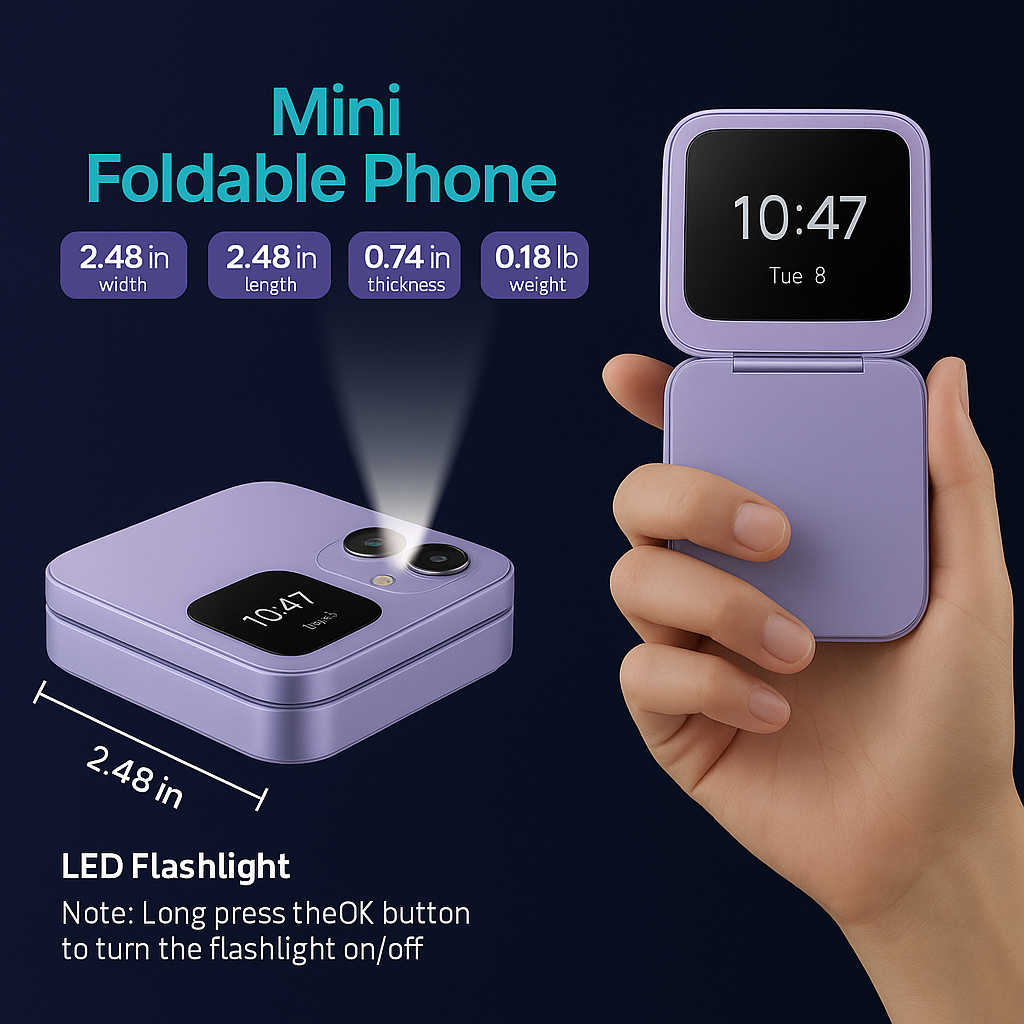 Big Display Loud Flip Phone with Dual SIM and Battery