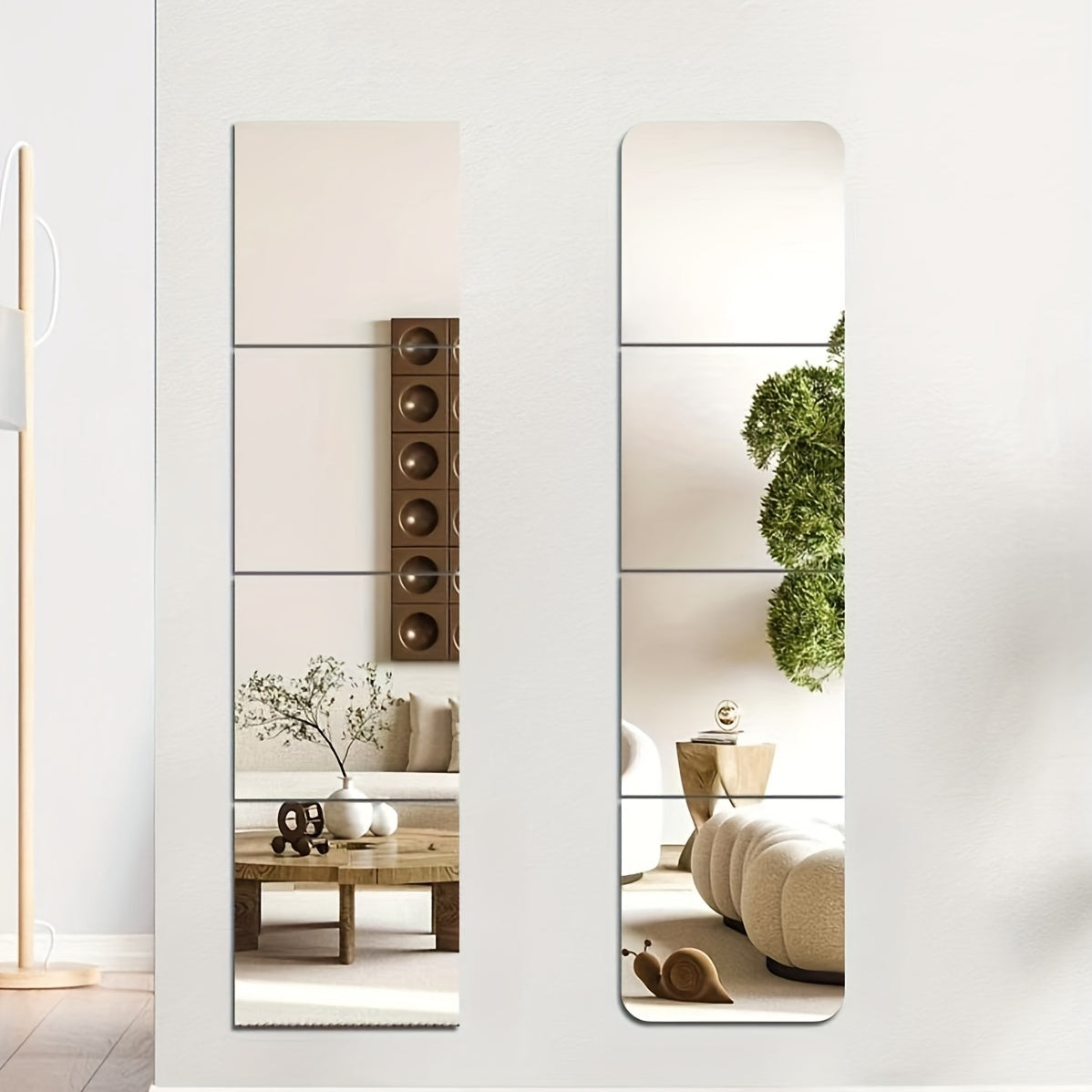 Sturdy Glass Wall Mirror Set