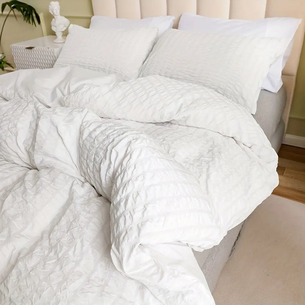 Soft Plush Ruffled Duvet Cover Set