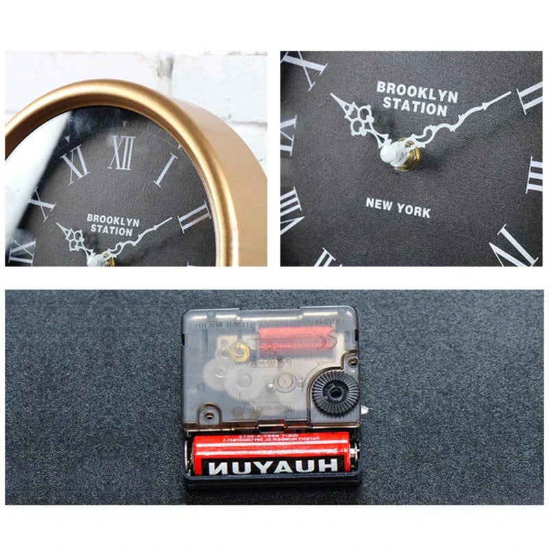 Vintage Style Metal Desk Clock