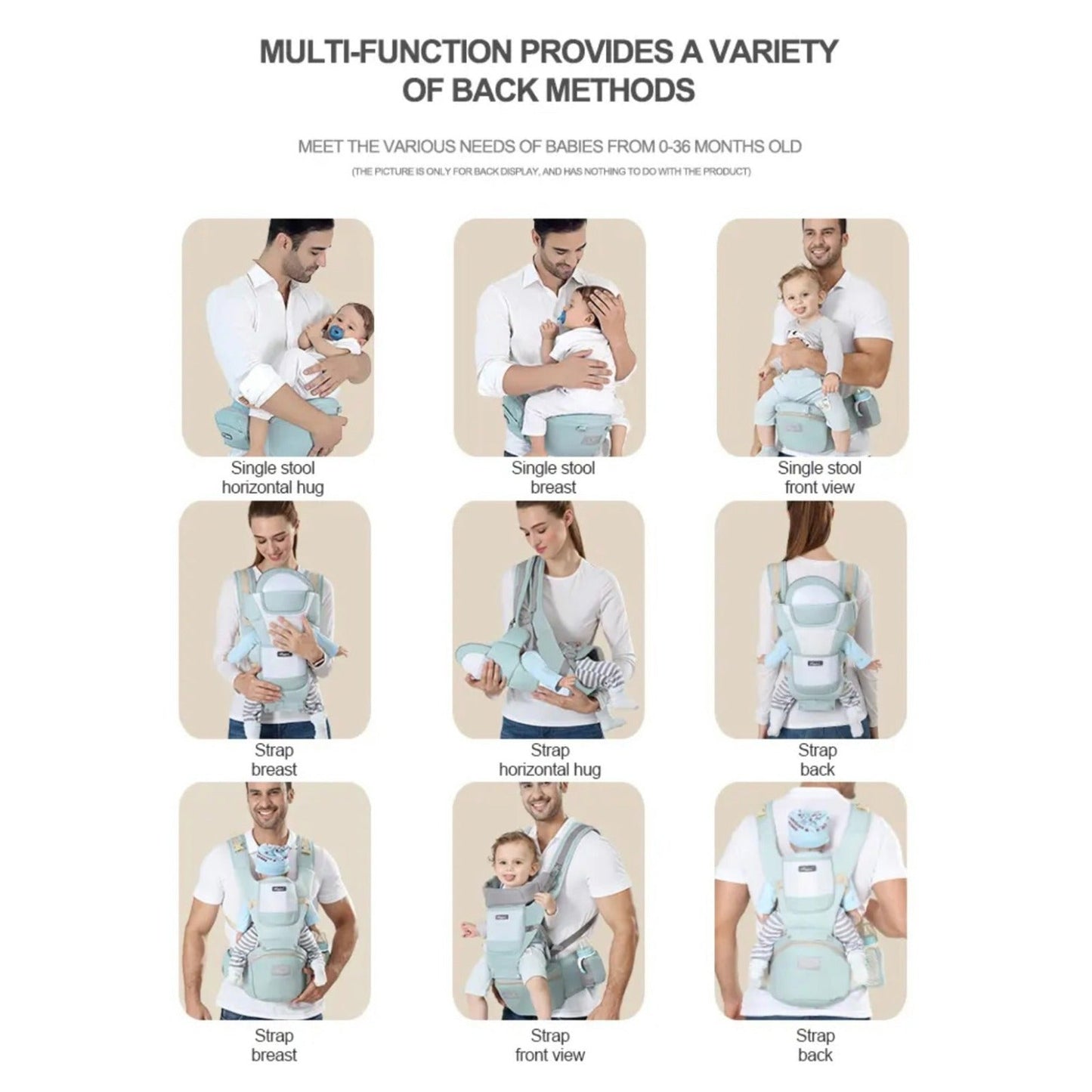 Comfortable Baby Sling - Versatile Infant Carrier Backpack
