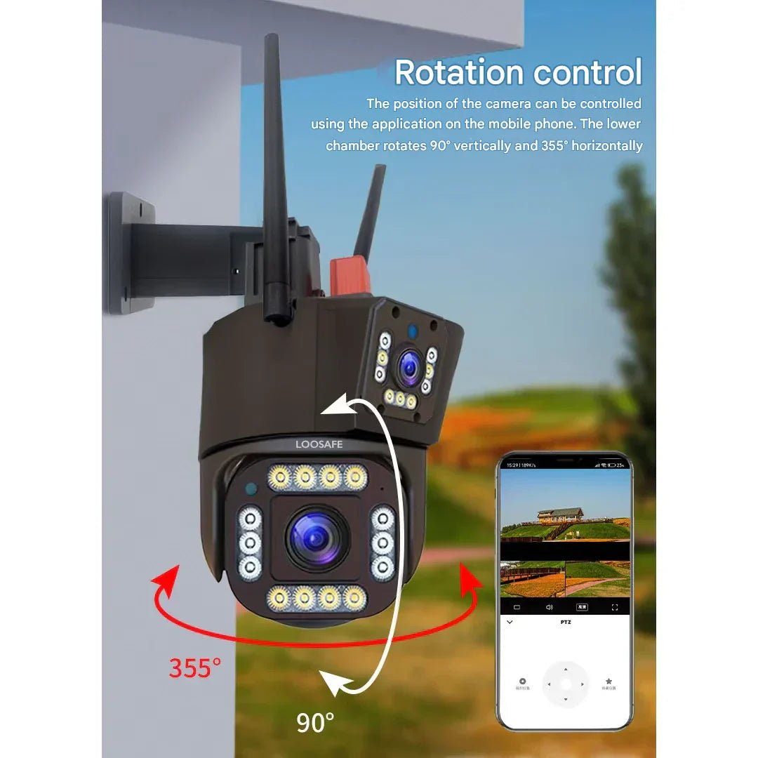 Wireless Outdoor Solar Camera with 360° WiFi Control