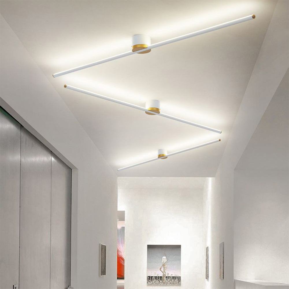 Sleek Contemporary LED Semi Flush Ceiling Lamp