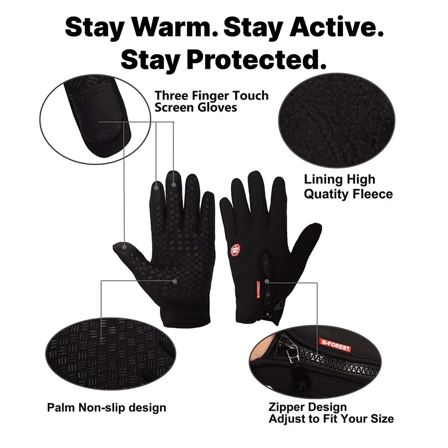 Warm Insulated Waterproof Winter Gloves